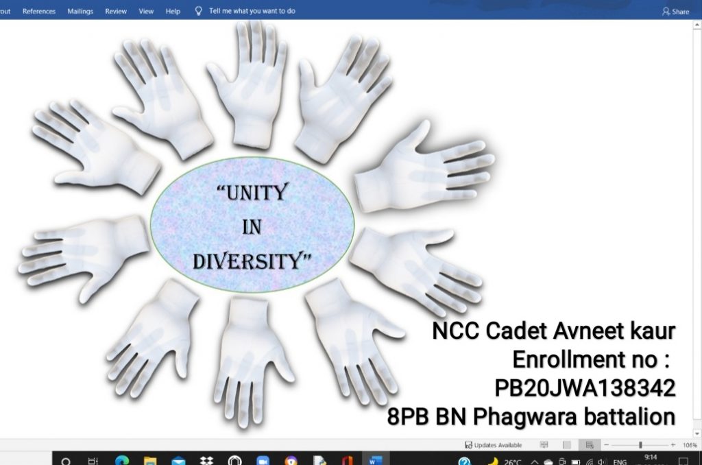 Unity In Diversity India Ncc