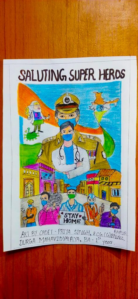 Drawing competition on covid19 theme  India NCC