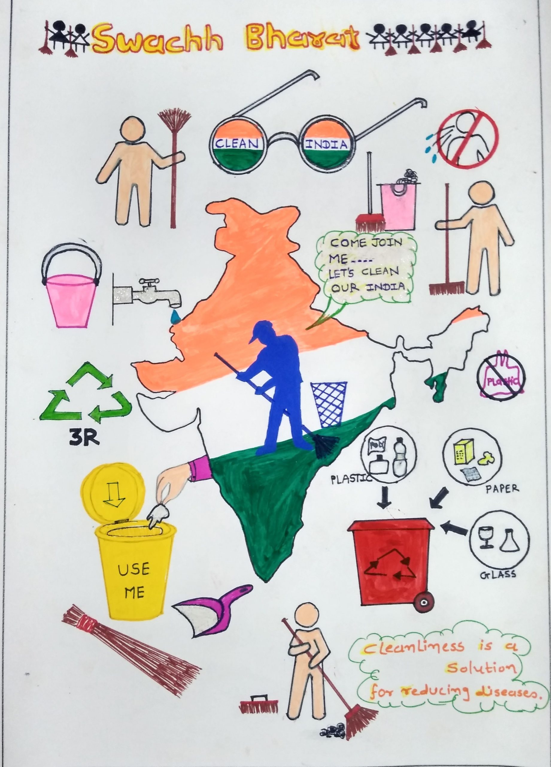 POSTER MAKING ON SWACHH BHARAT AWARENESS – India NCC