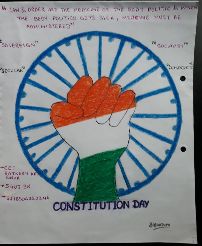 Poster on constitution day – India NCC