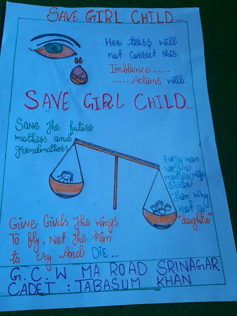 Drawing of Save Girl Child | Curious Times
