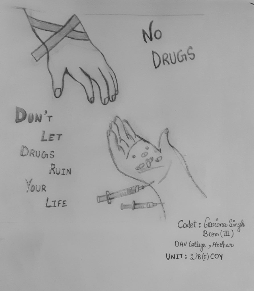 Students make posters on 'Say No to drugs'