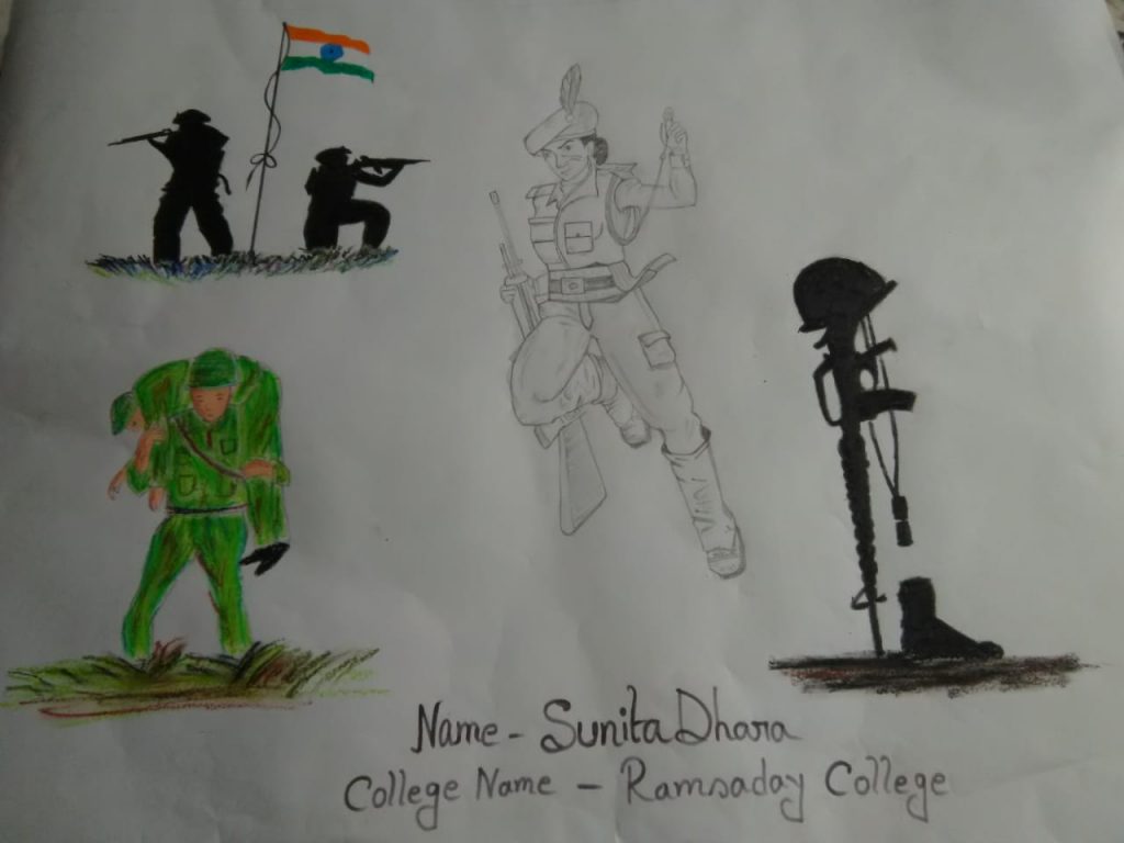 Tribute to Indian Army in LAC oil pastels drawing /How to draw fallen  soldier battle cross - YouTube