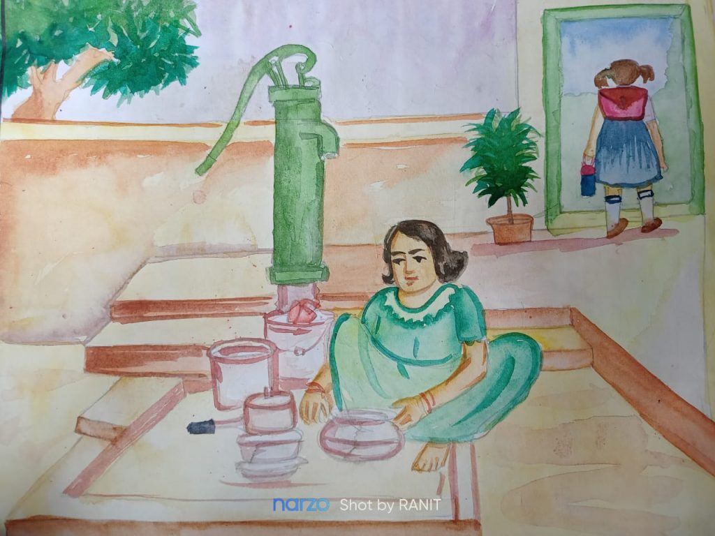 Kamalakshi Acrylic on Handmade Paper - Painting 12 x 12 inch Happy Lakshmi  Puja & Sharad Purnima to all #happylakhmipuja #happysharadpur... | Instagram
