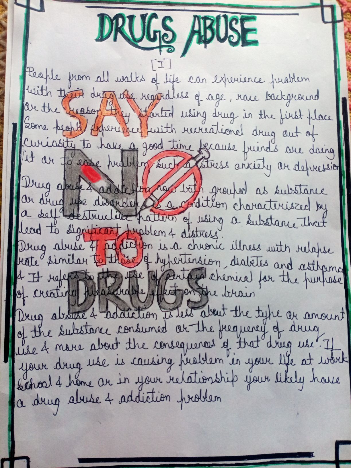 Article On Drug Abuse India NCC