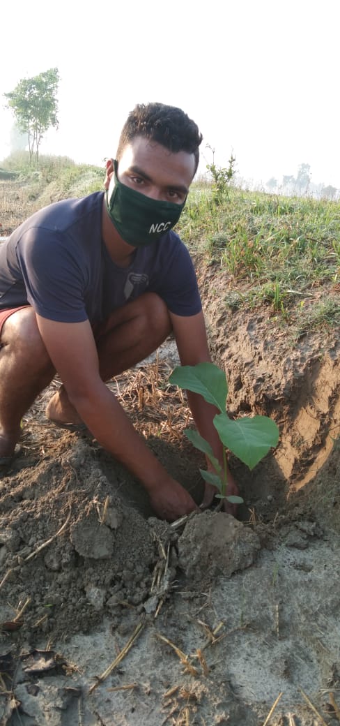 Planting for village – India NCC