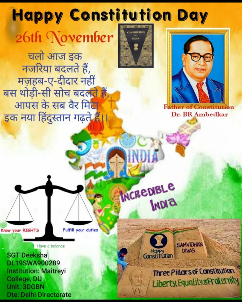 Poster on Constitution Day – India NCC
