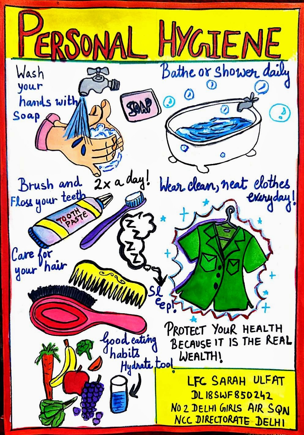 Personal Hygiene Poster India Ncc