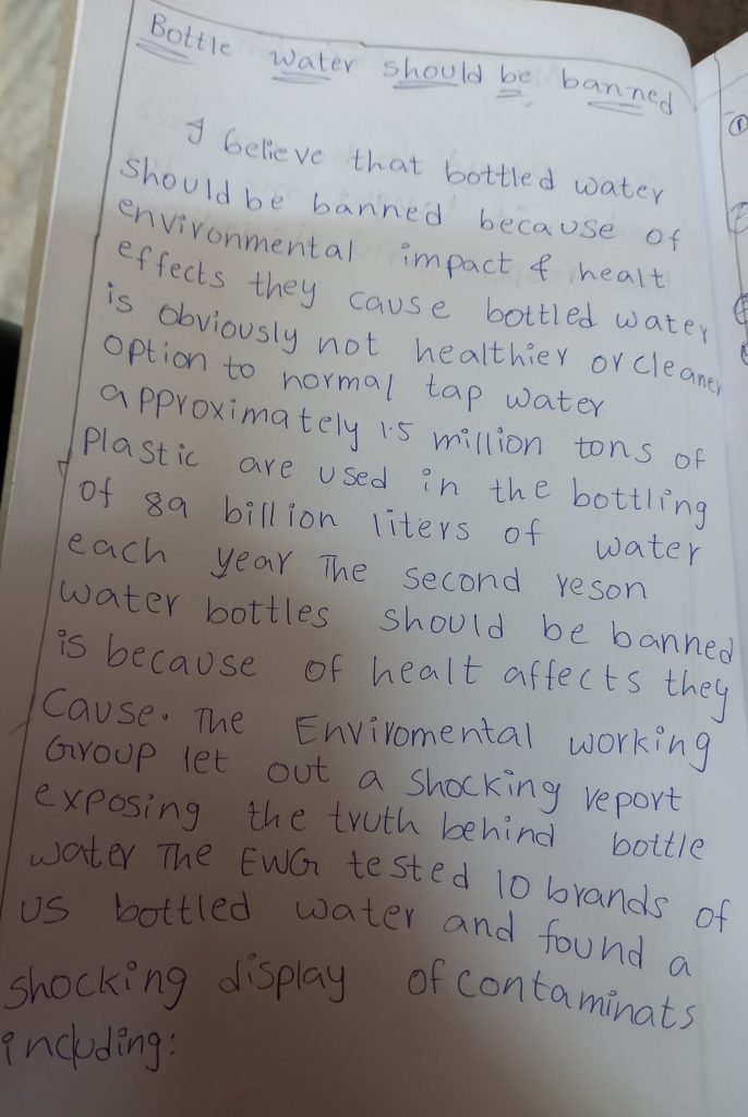 why bottled water should be banned essay