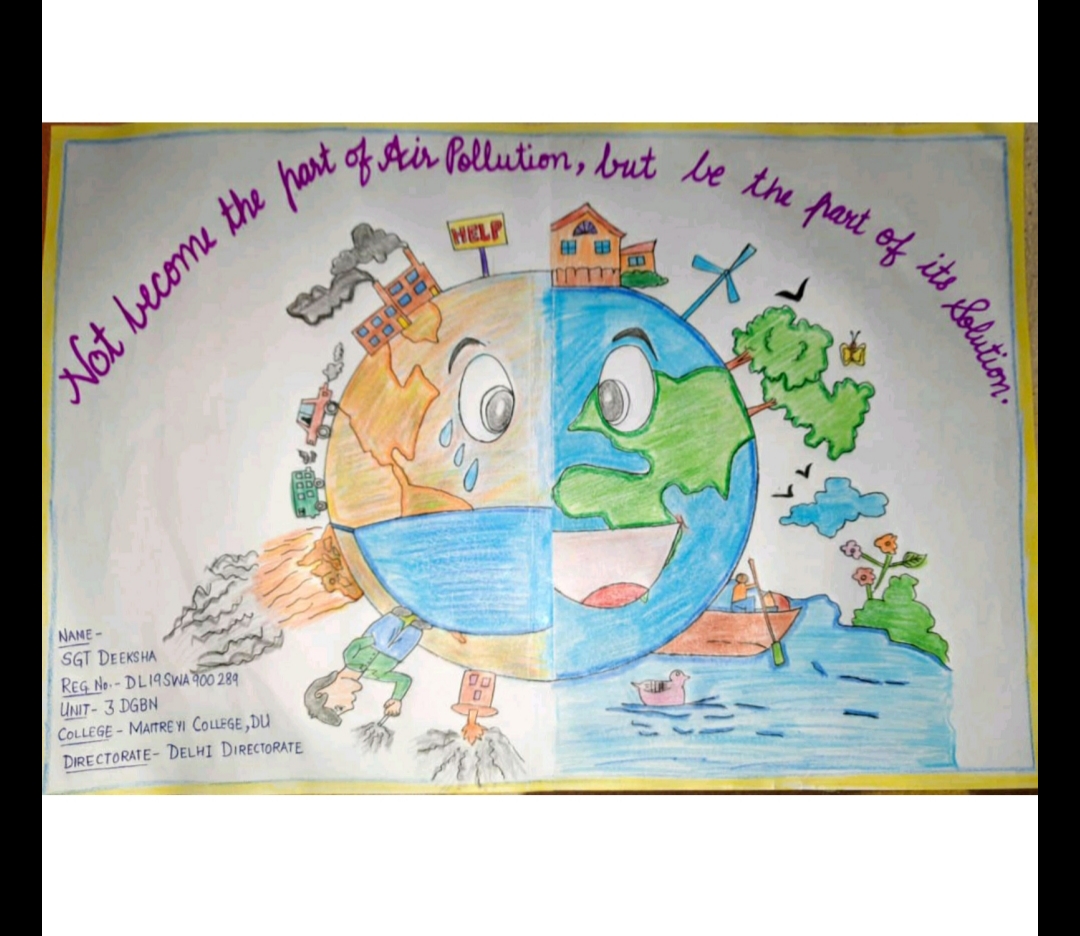 drawing of air pollution for kids | artistica - YouTube