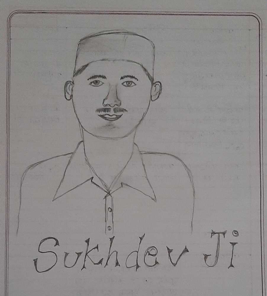 How to draw Sukhdev Thapar face II Indian Revolutionary Sukhdev Thapar  Drawing  YouTube
