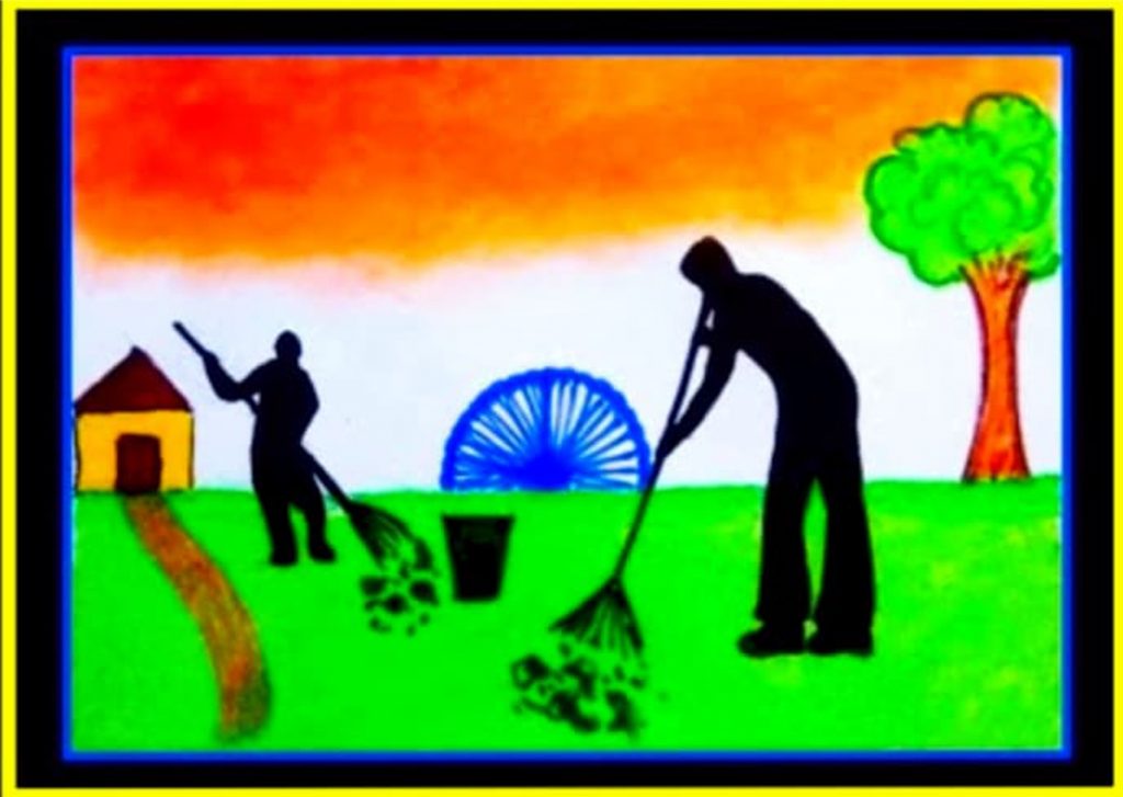 Clean India Painting by Avishi Srivastava-saigonsouth.com.vn