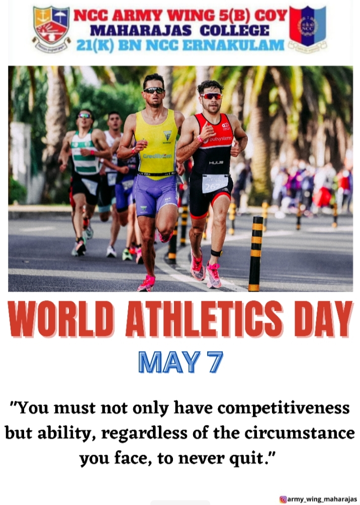 World athletics day poster India NCC