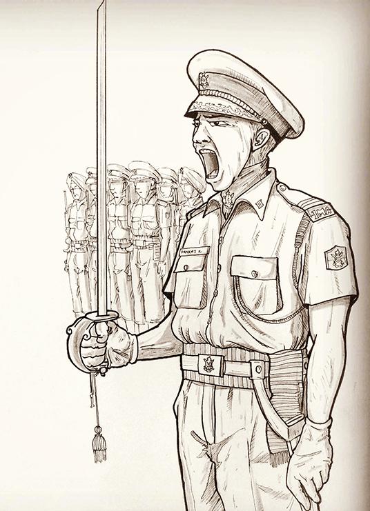 Pencil drawing – India NCC