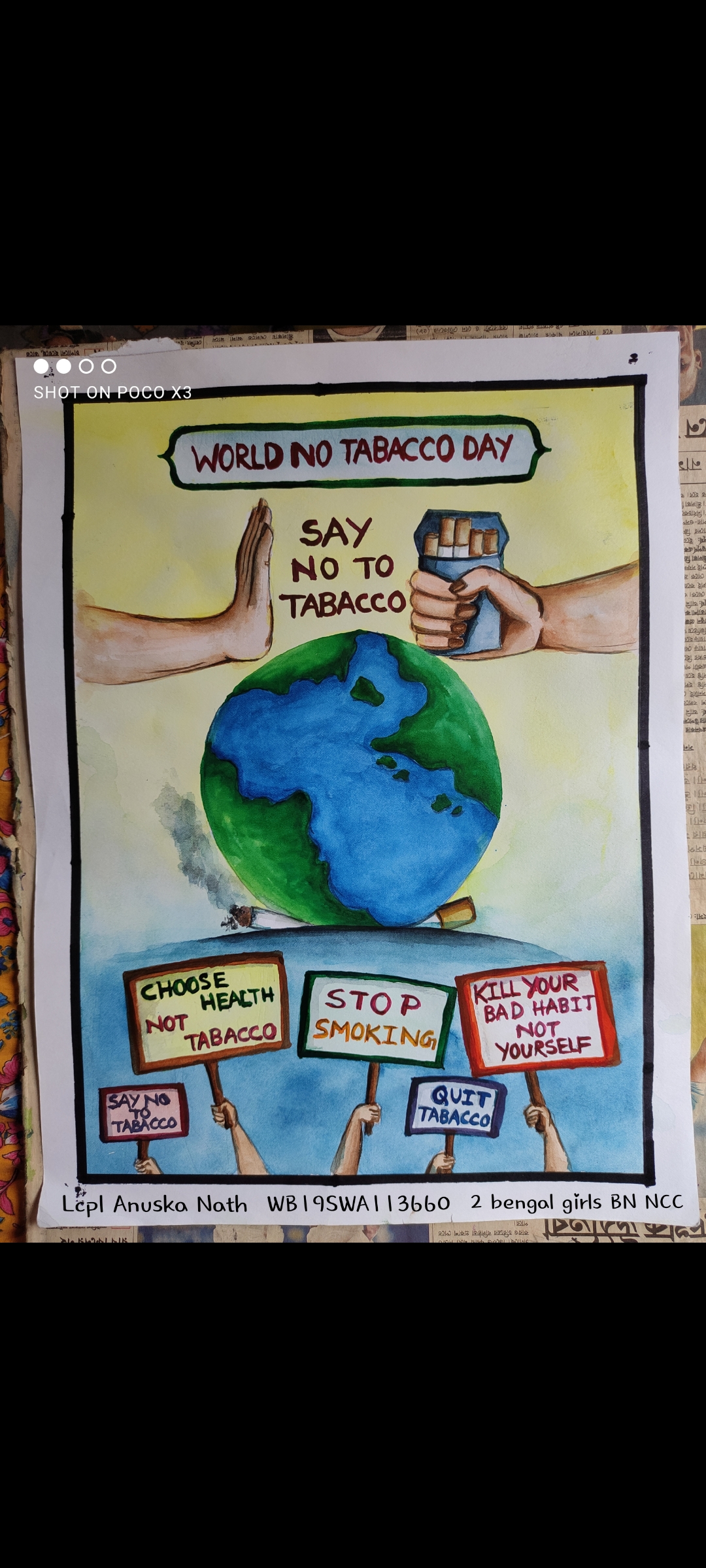 Say no to smoking drawing | International day against drug abusing drawing |Anti  smoking day poster. - YouTube