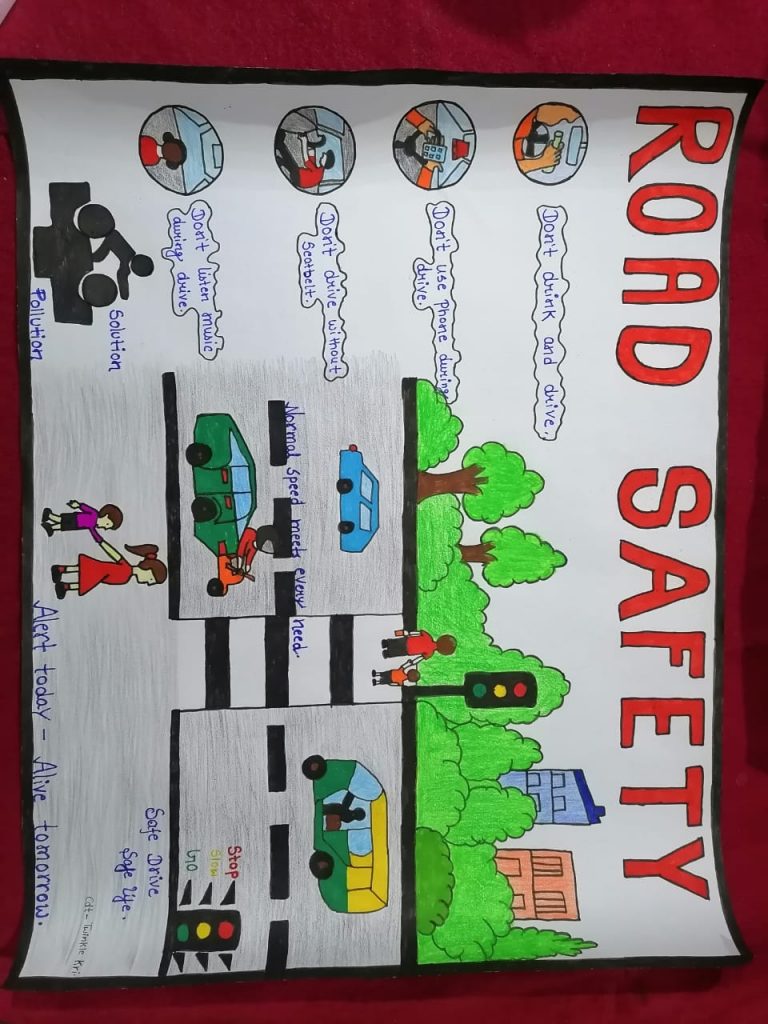 Poster on Road safety – India NCC