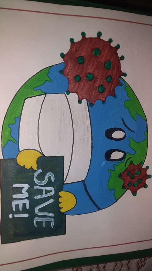 Save Environment Poster Drawing