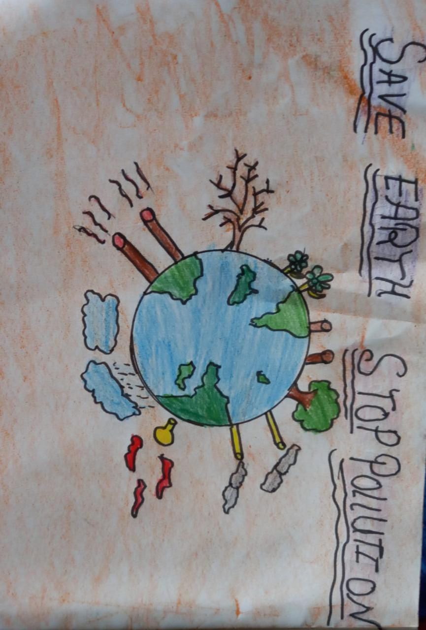 world environment day drawing save earth||pollution poster drawing - YouTube