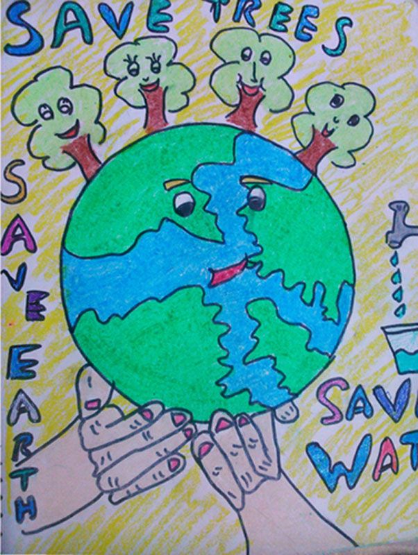 How to draw world environment day poster save nature drawing easy – Artofit