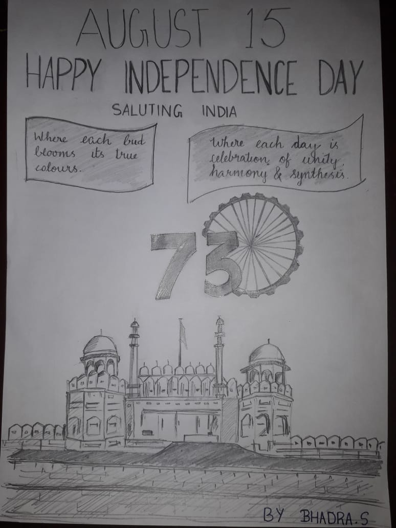 15 August drawing / Independence day drawing / Desh bhakti drawing 2022 /  Indian flag drawing | Independence day drawing, Easy drawings, Visual  communication