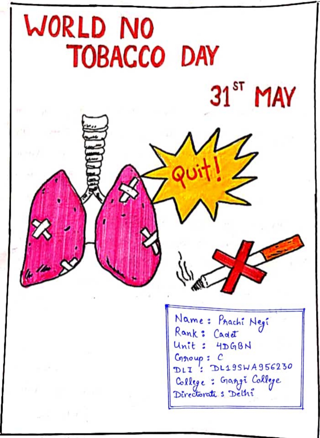 Anti Tobacco day – India NCC