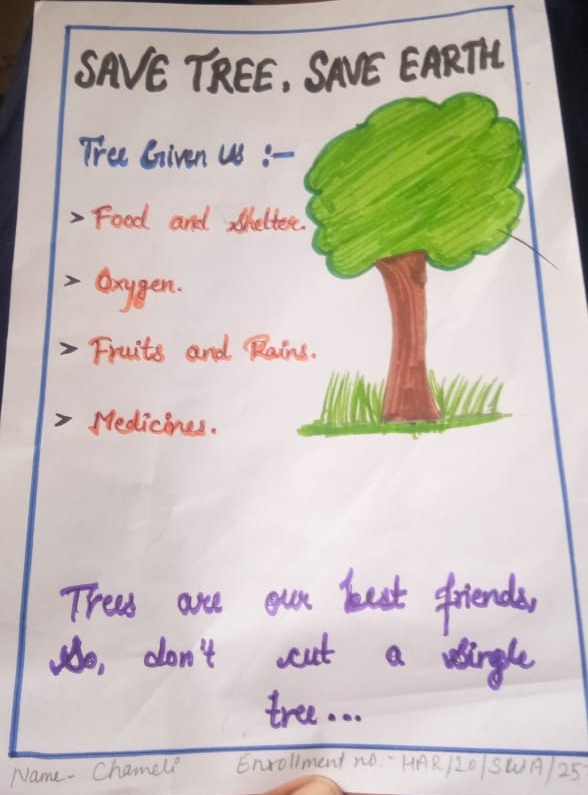 how to make a poster on save trees