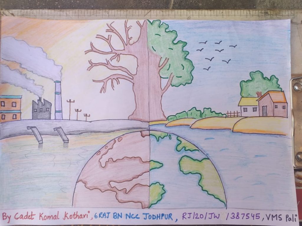 environmental pollution drawing||water pollution painting ||environment  drawing - YouTube