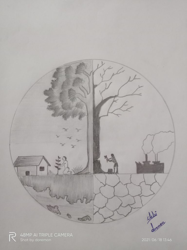Environment Day Poster || Drawing For World Environment Day || Pencil  Drawing || Pencil Sketching - YouTube | Poster drawing, Pencil sketch,  Drawings