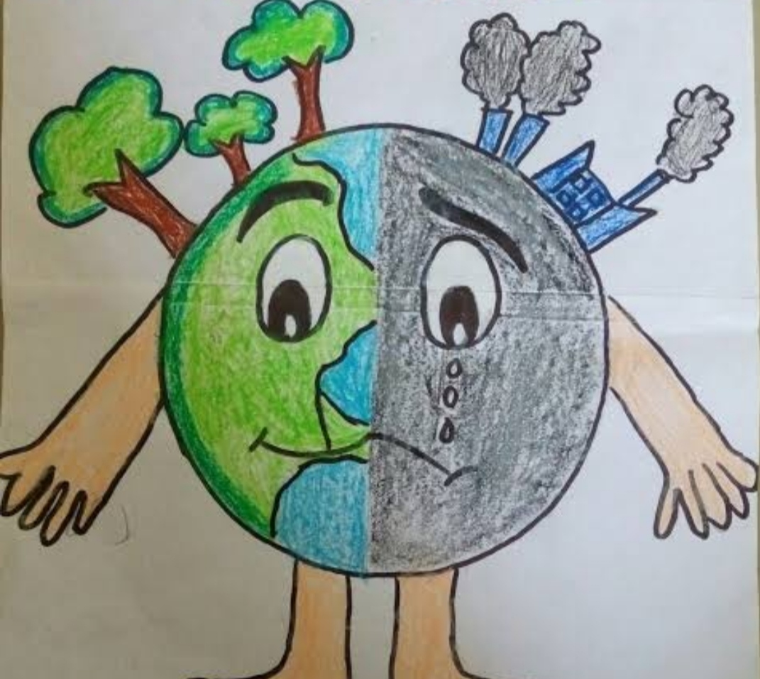 World Environment Day Drawing With Oil Pastels | How To Draw Save Tree Save  Life | Tree Plantation - YouTube