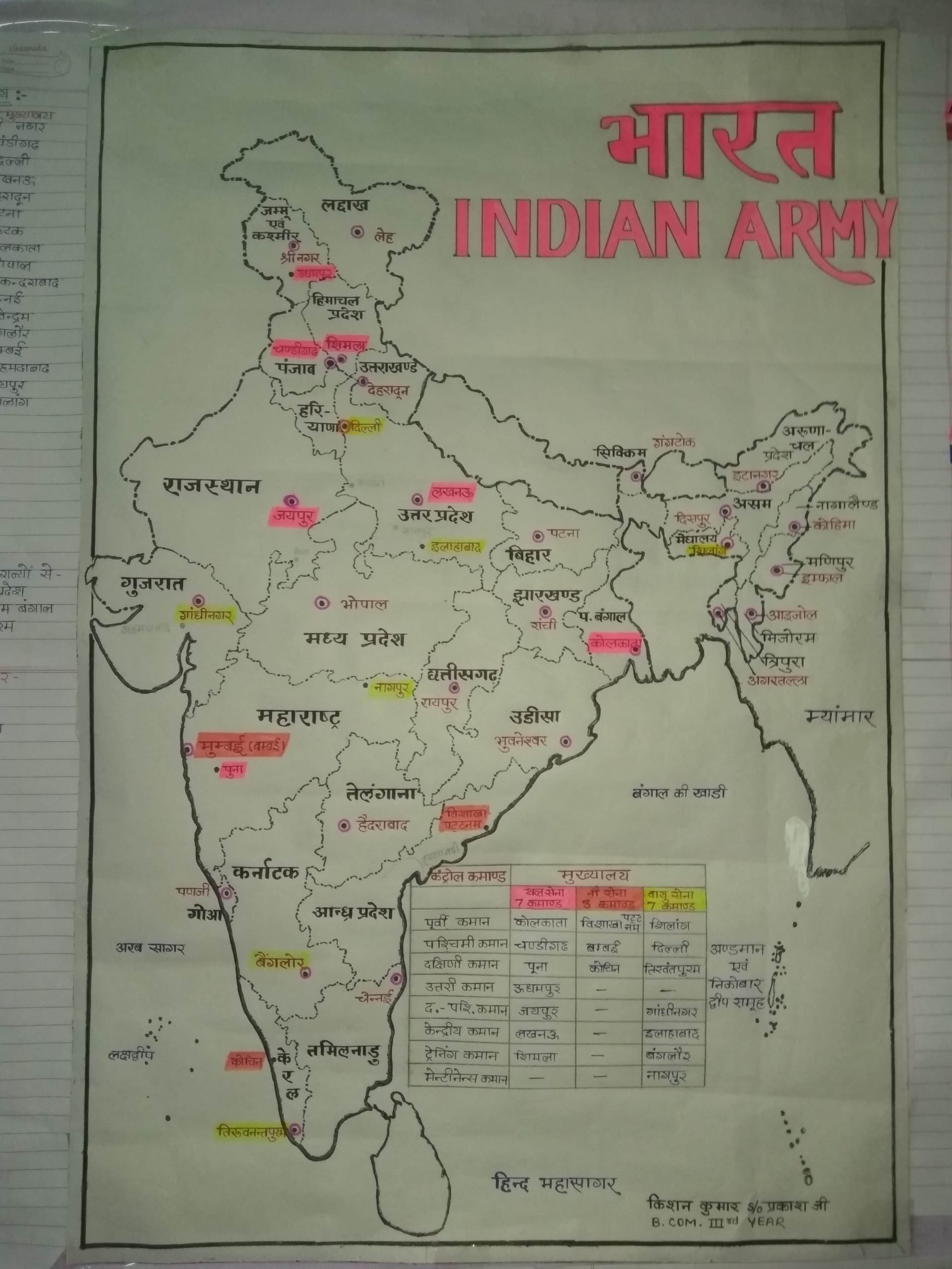 India map – India NCC