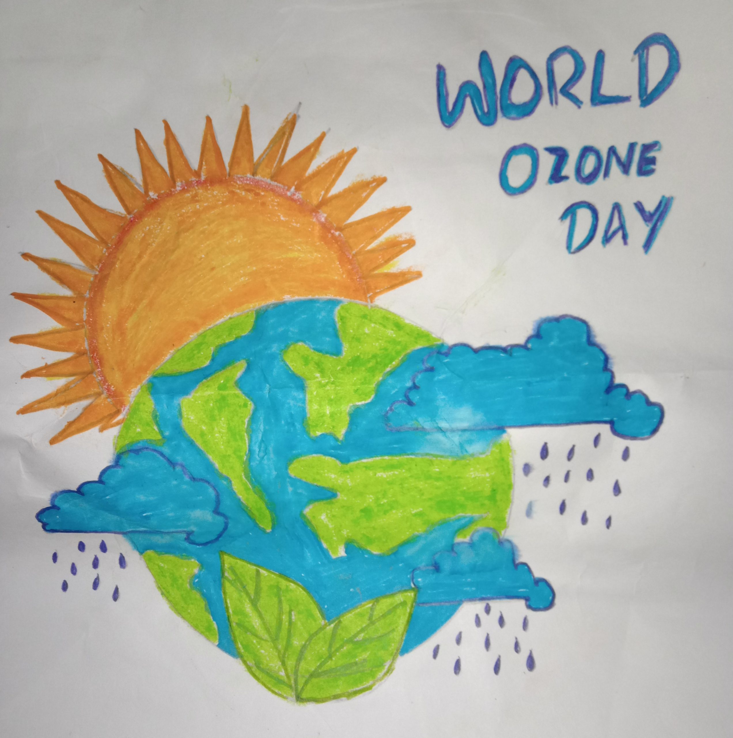 World Ozone Day (painting) – Megha's Mind Curls