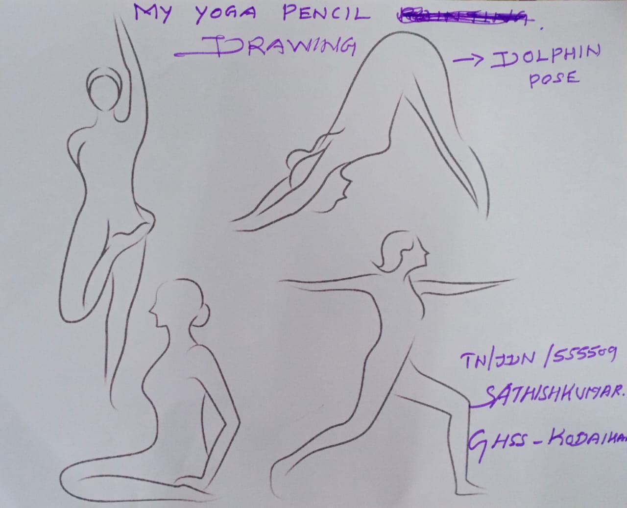 Sketch yoga woman hi-res stock photography and images - Alamy