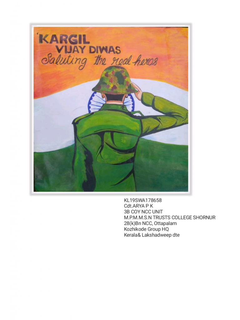 Drawing Kargil Vijay Diwas India Ncc