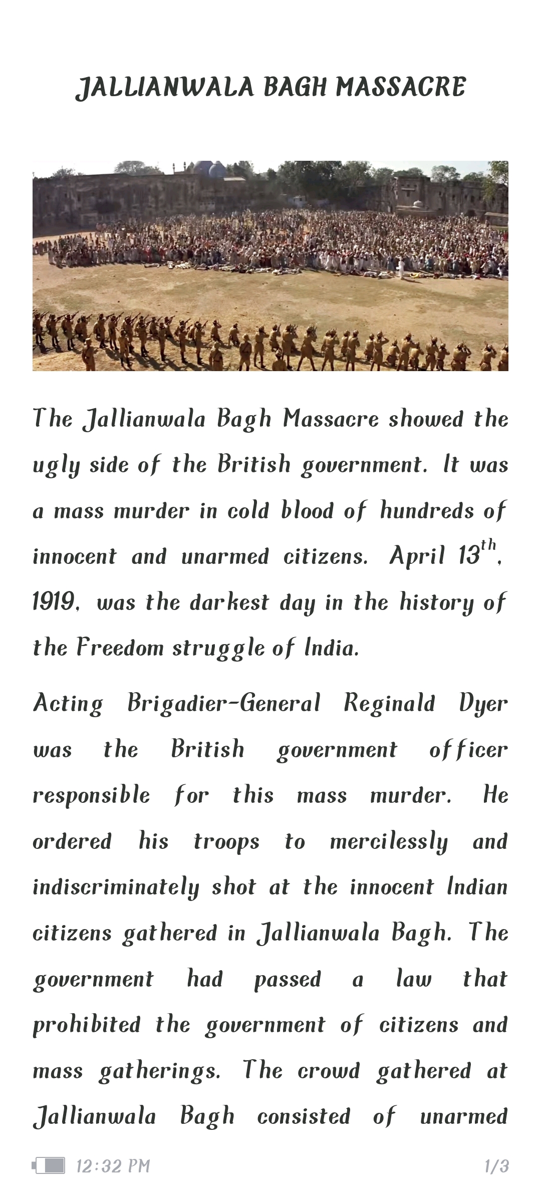 write an essay on jallianwala bagh massacre