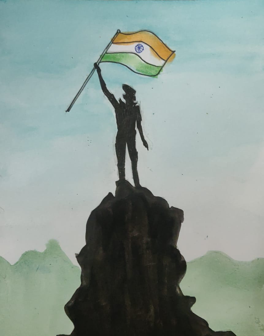 Sketch on Kargil Vijay Diwas – India NCC