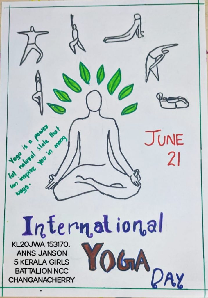 Poster on Unternational yoga Day – India NCC