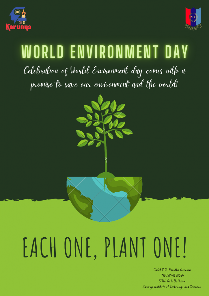 Poster on World environment day – India NCC