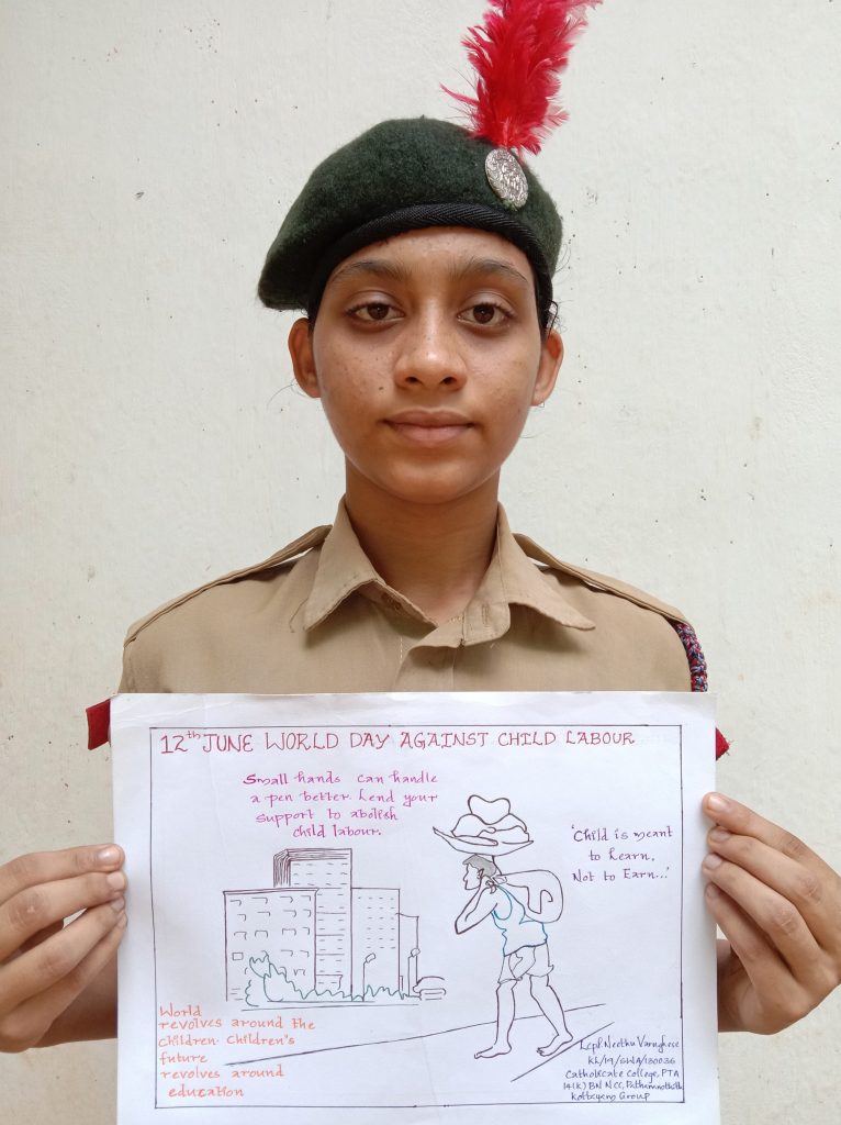 Poster – 'Against Child Abuse' – India NCC