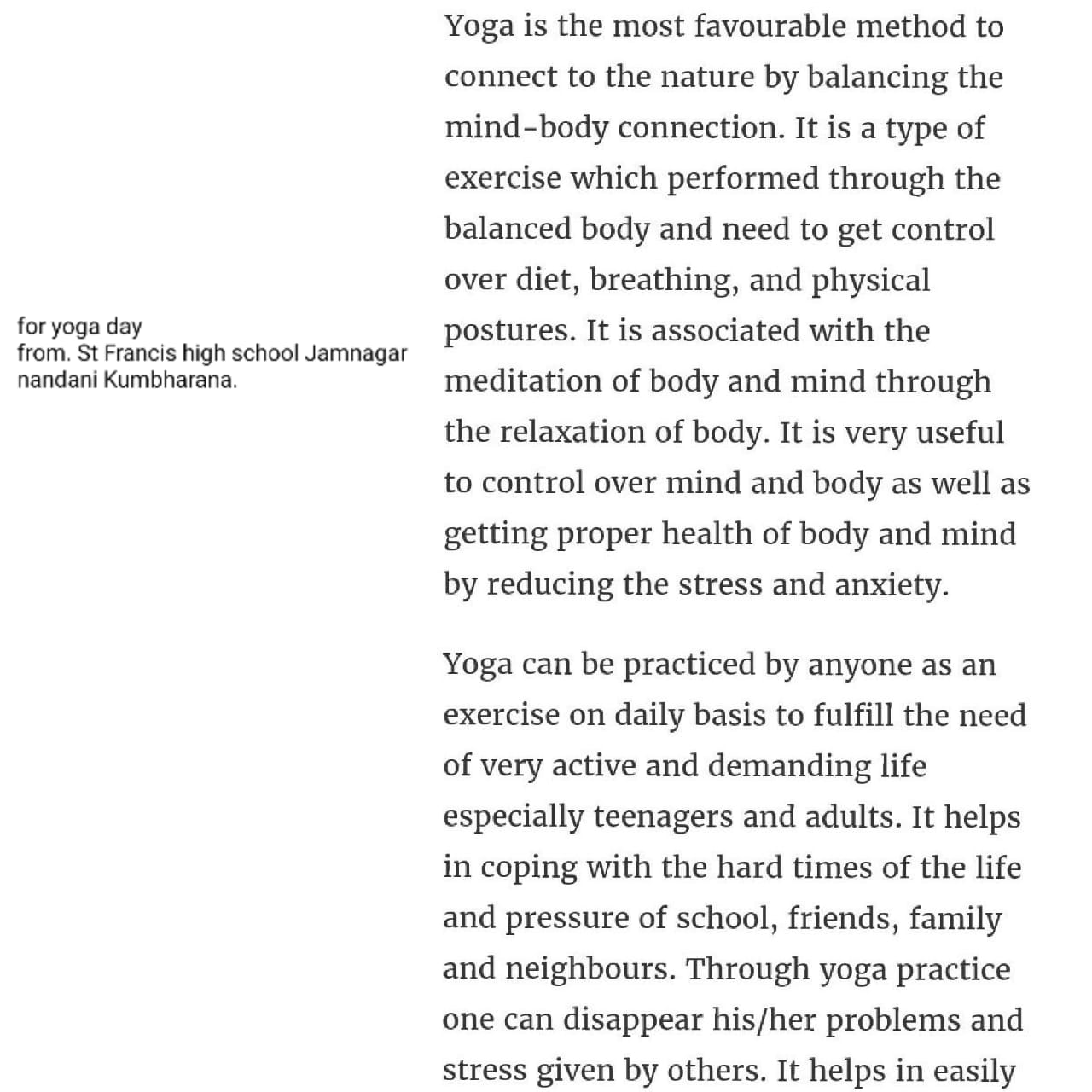 research article on yoga