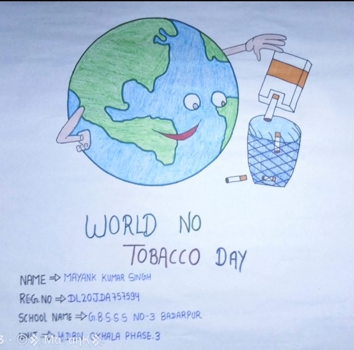 POSTER ON WORLD NO TOBACCO DAY – India NCC