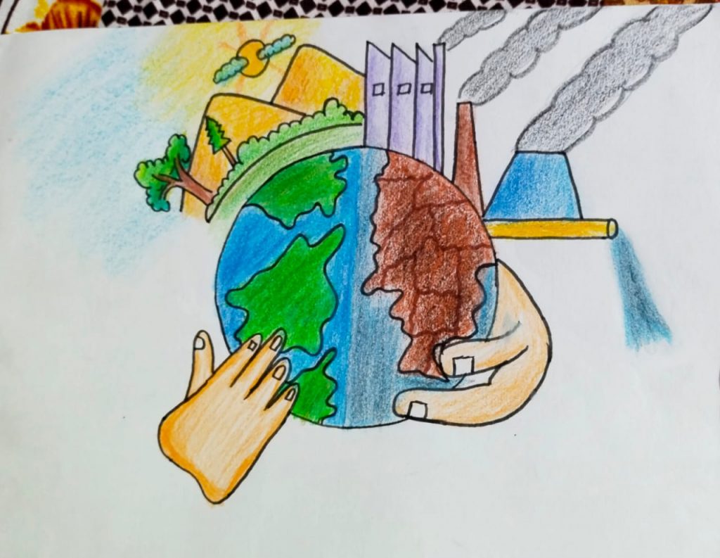 soil pollution drawing​ - Brainly.in