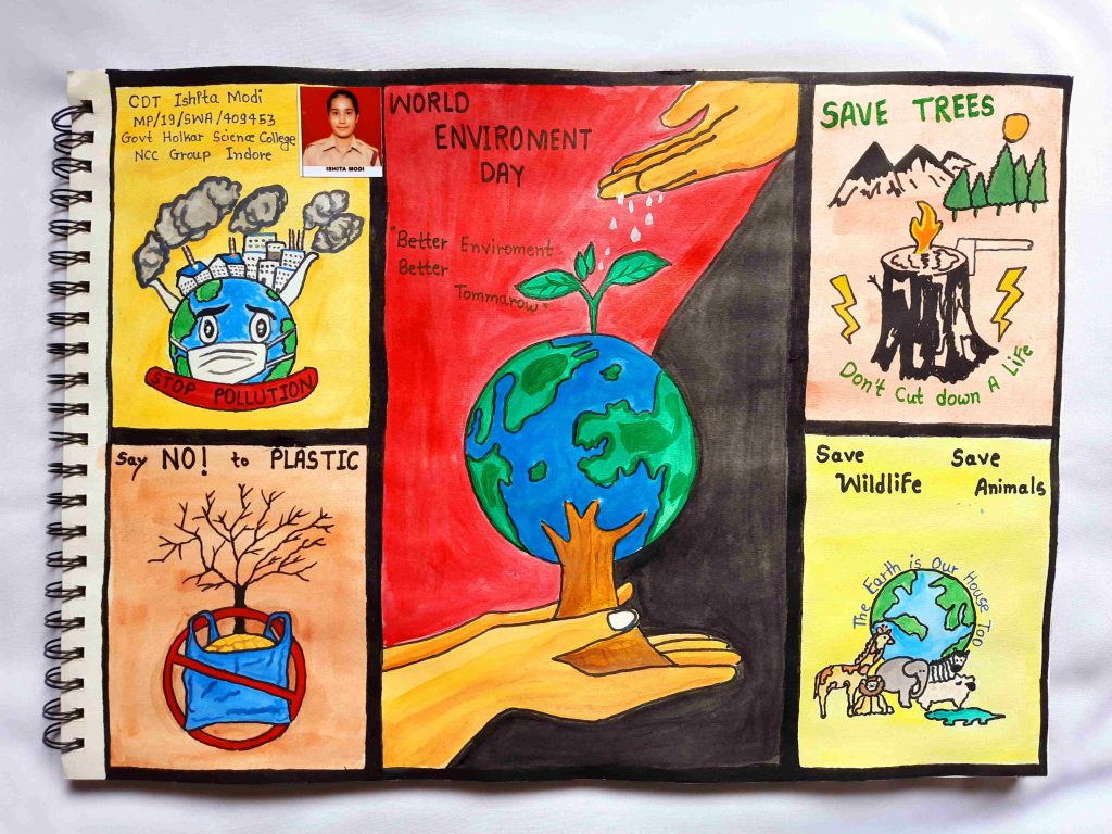 Poster on world environment day – India NCC