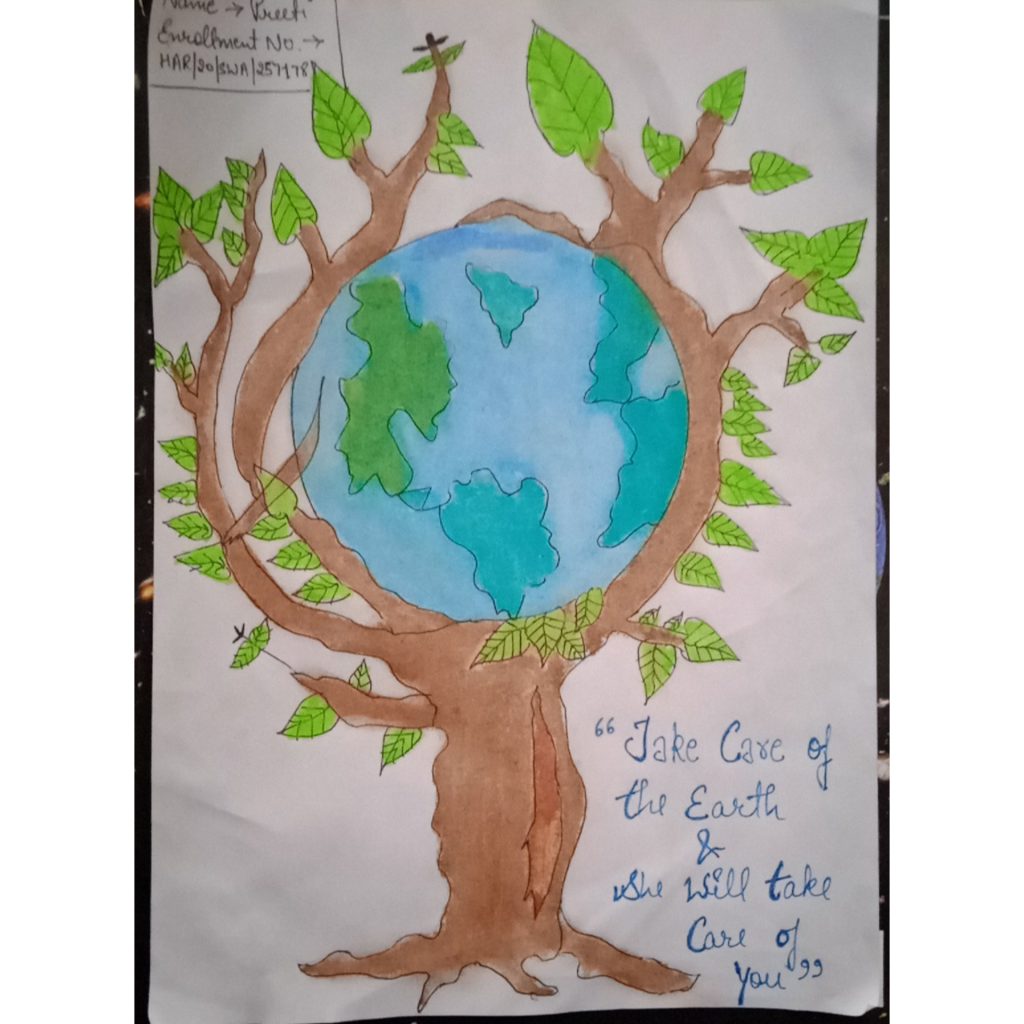 poster on save environment for kids