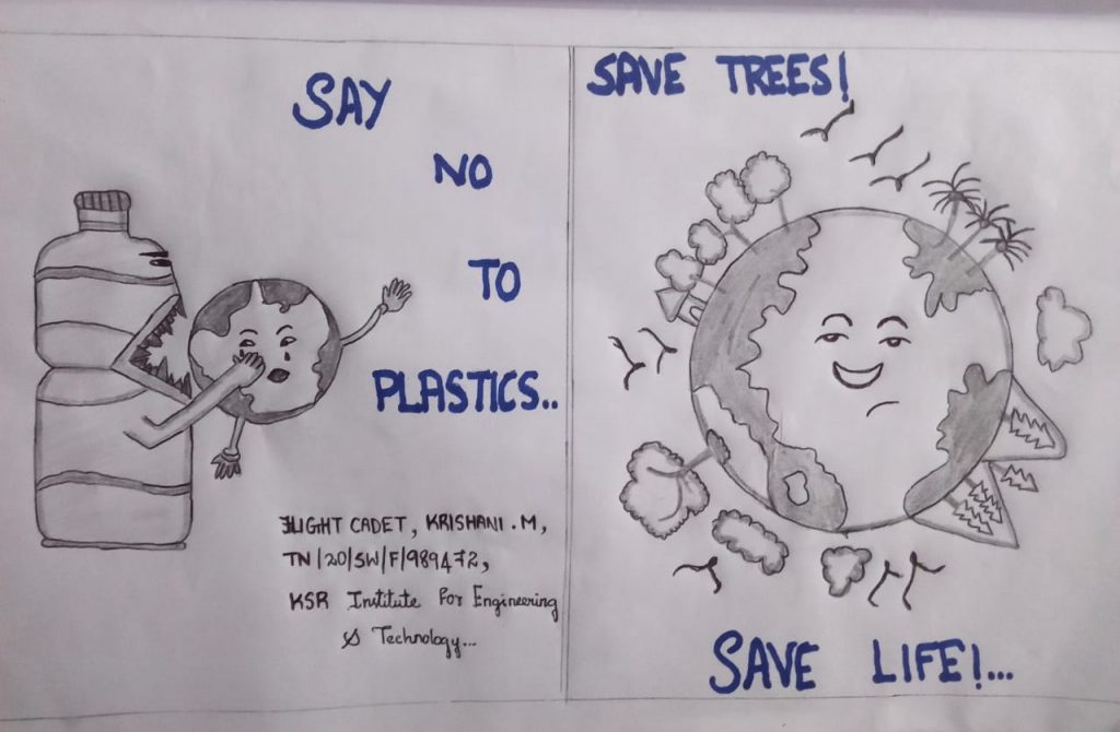 How to draw Say No TO Plastic easy drawing / stop plastic Poster chart  project - ban plastic - YouTube