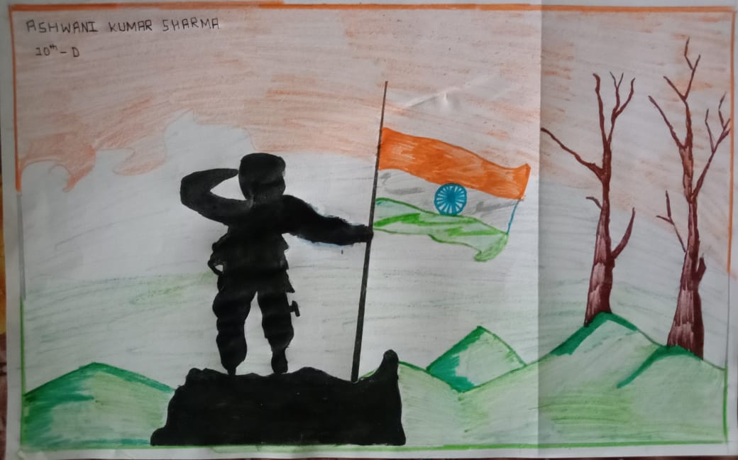 Independence Day Scene with Indian Soldier Drawing Step by Step | 15th  August Indian Flag Drawing - YouTu… | Flag drawing, Soldier drawing,  Independence day drawing