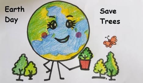 Earth Day drawing |Save Environment Poster Drawing | Save Nature drawing  easy - YouTube