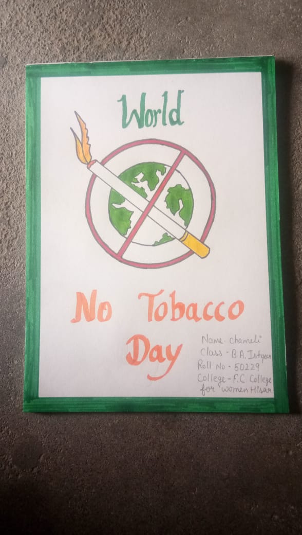 Poster On Tobacco Day – India Ncc