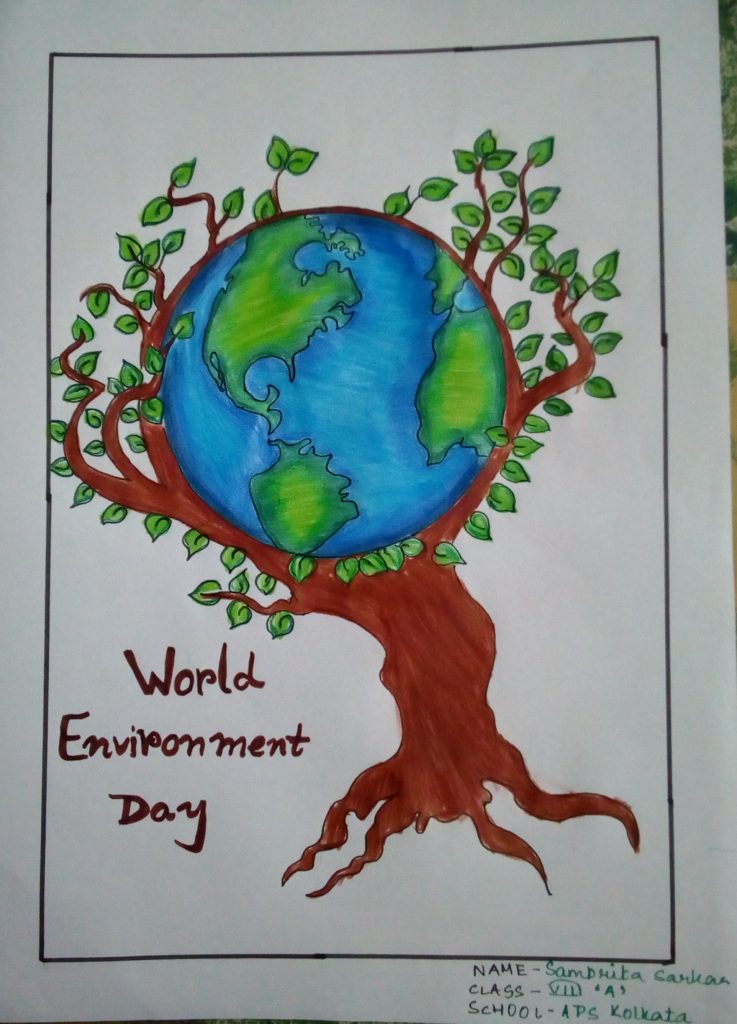 world environment day drawing poster 2024 | easy and simple steps | science  drawing academy - YouTube