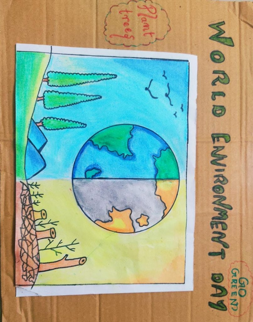 Save environment save nature poster chart drawing for competition (very  easy) step by step | hi friends, Environmental pollution is one of the key  problems faced in our modern world. Though there