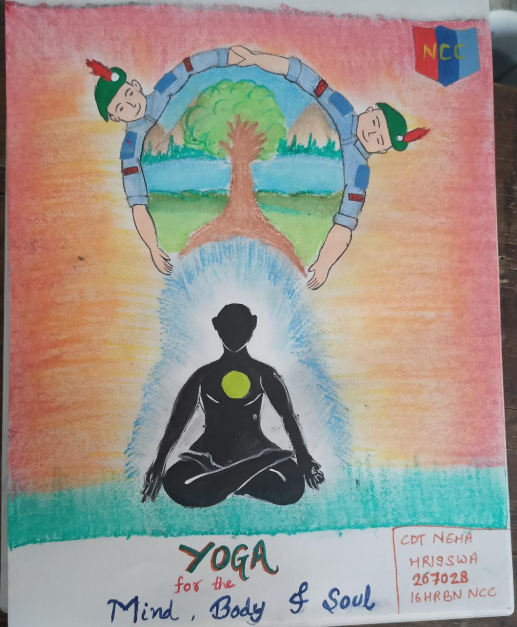 International Yoga Day Drawing/World Yoga Day Drawing/ Fit India Drawing/ Yoga Day drawing#fitindia - YouTube